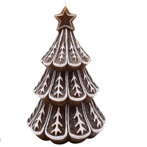 NWT Ashland Gingerbread Tree Candle Approx 8.5"